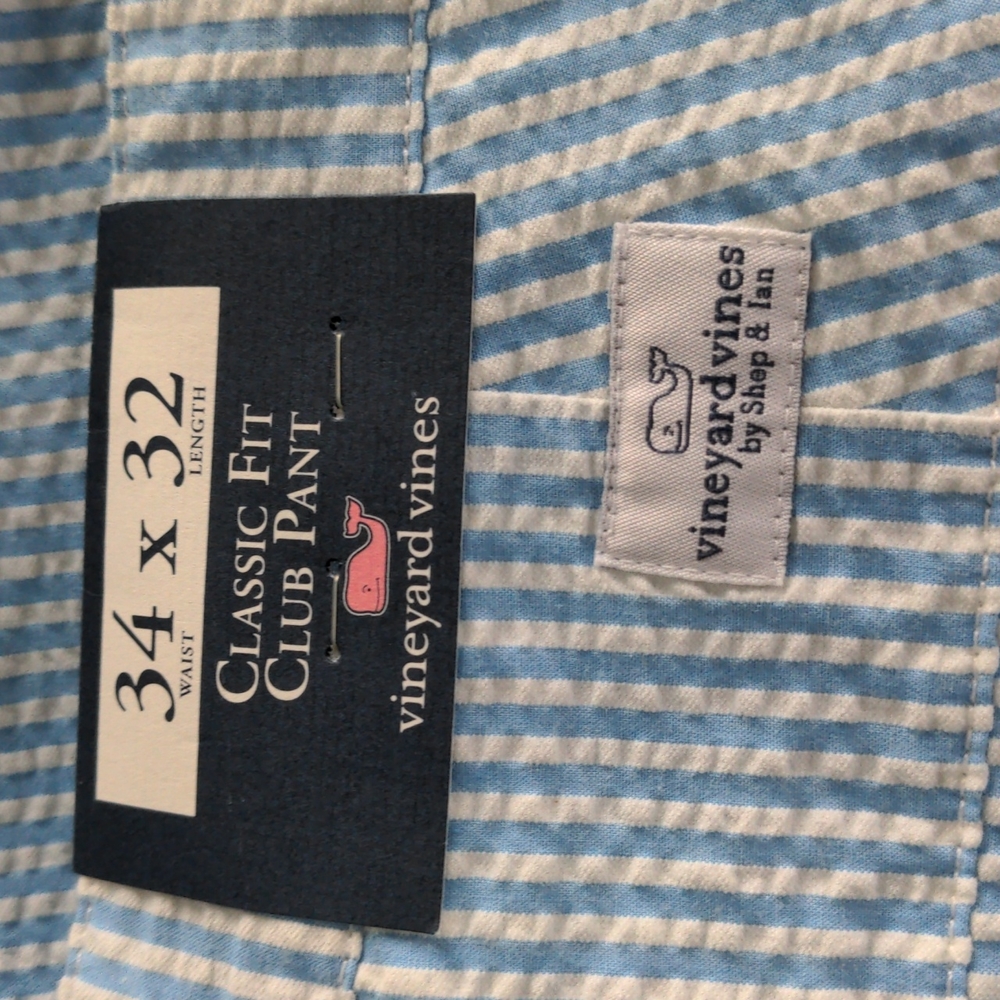 Vineyard Vines Classic fit club pant seersucker